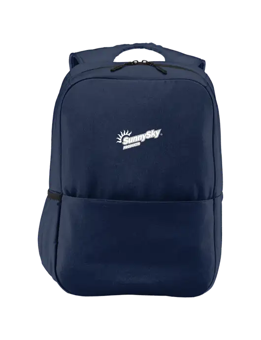 Access Square Laptop River Blue Navy Backpack w/Sunny Sky Products Logo