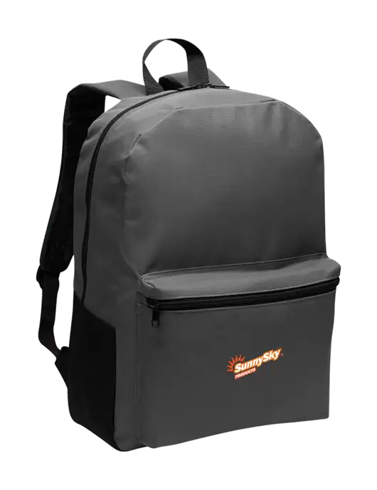 Casual Dark Charcoal Lightweight Laptop Backpack w/Sunny Sky Products Logo