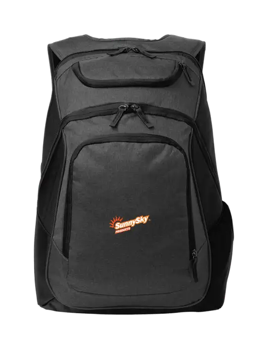 Executive Graphite Heather/Black Laptop Backpack w/Sunny Sky Products Logo