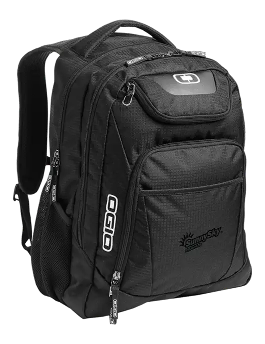 OGIO Black/Silver Excelsior Laptop Backpack w/Sunny Sky Products Logo