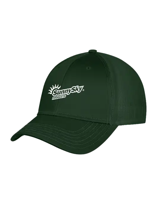 Dark Green Mesh Trucker Cap Snap Back w/Sunny Sky Products Logo