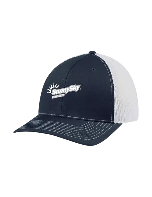Richardson Adjustable Snapback Original 112 Trucker Cap Navy w/White Mesh w/Sunny Sky Products Logo