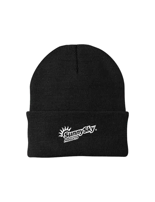 Black Knit Cap w/Sunny Sky Products Logo