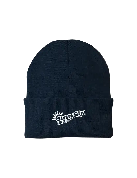 Navy Knit Cap w/Sunny Sky Products Logo