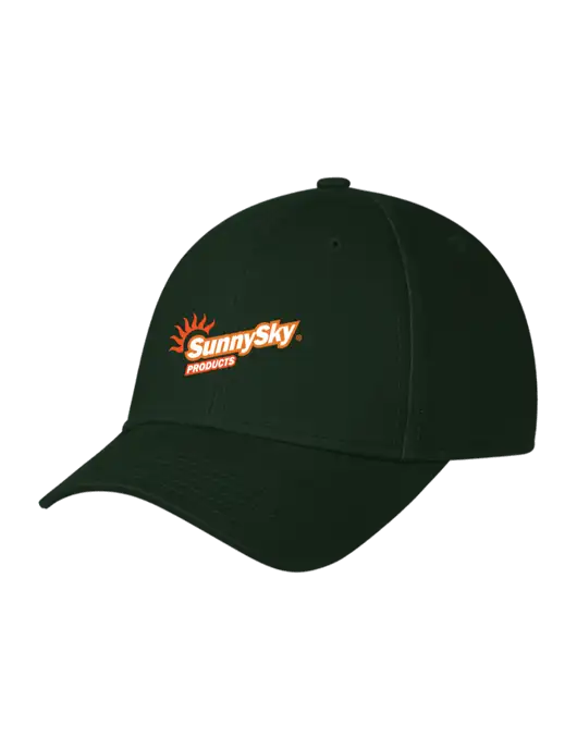 Dark Green Structured Cap Hook & Loop w/Sunny Sky Products Logo