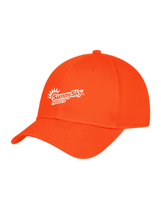 Orange Structured Cap Hook & Loop w/Sunny Sky Products Logo
