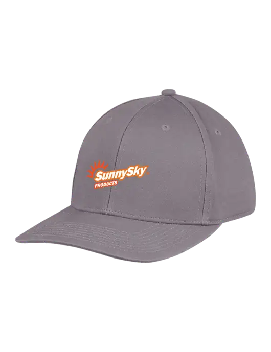 Premium Modern Structured Twill Charcoal Snapback Cap w/Sunny Sky Products Logo