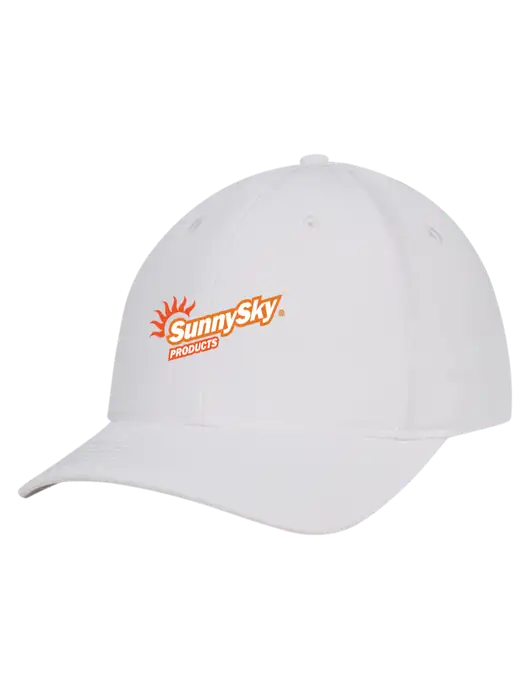 White Nylon Twill Performance Cap w/Sunny Sky Products Logo