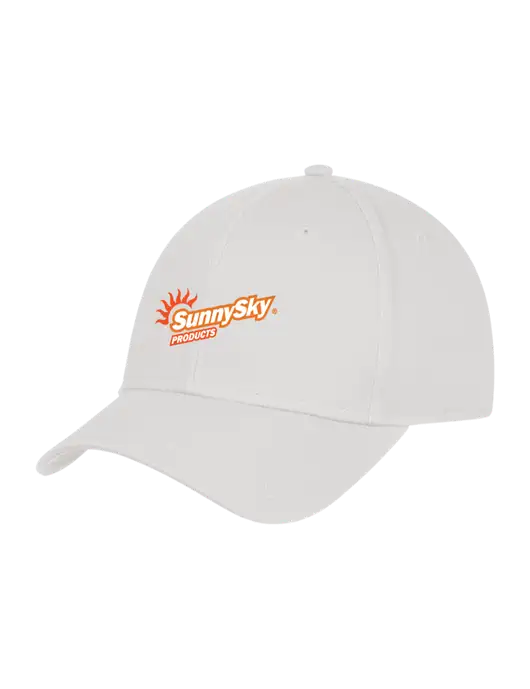 White Structured Cap Hook & Loop w/Sunny Sky Products Logo