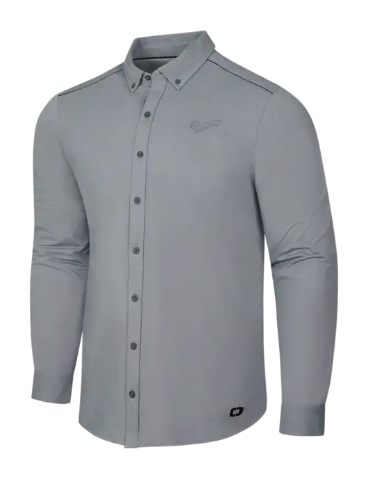 OGIO Medium Grey Heather Modern Code Stretch Button-Up Shirt w/Sunny ...