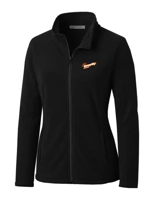 Black Womens Microfleece Jacket w/Sunny Sky Products Logo