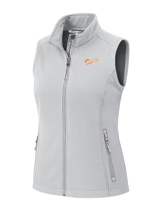 Marshmellow Womens Core Soft Shell Vest w/Sunny Sky Products Logo