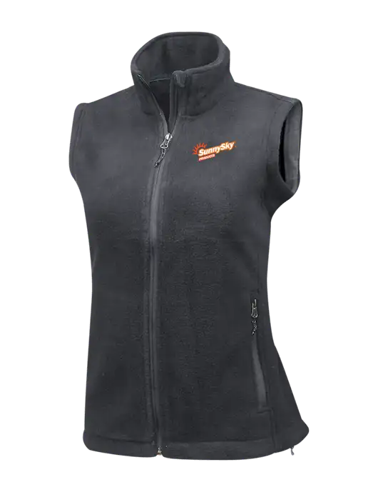 Medium Grey Womens Fleece Vest w/Sunny Sky Products Logo