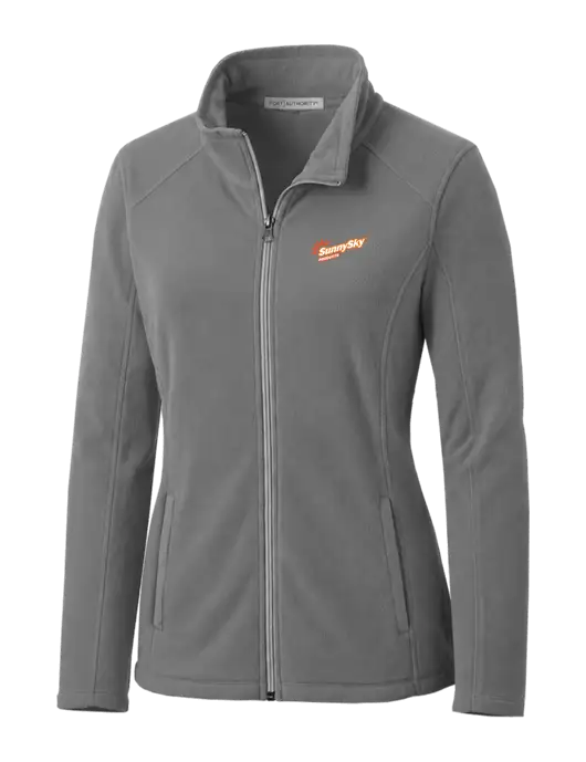 Medium Grey Womens Microfleece Jacket w/Sunny Sky Products Logo