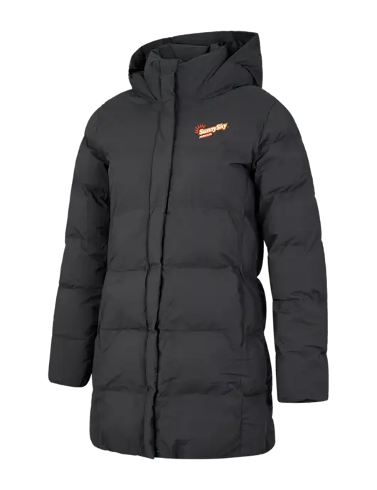 Mercer+Mettle Womens Dark Grey Puffy Parka  w/Sunny Sky Products Logo