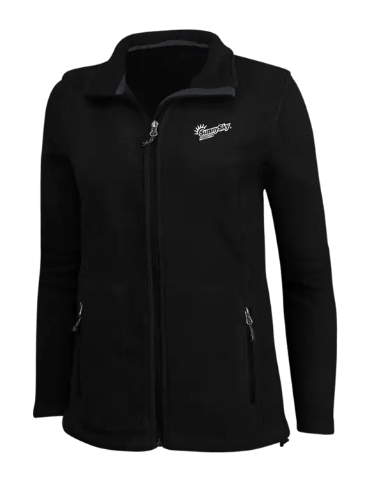 Womens Black Fleece Jacket w/Sunny Sky Products Logo