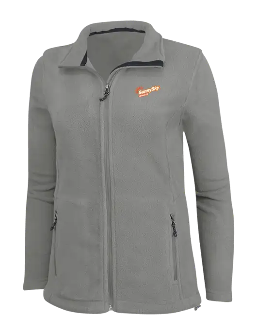 Womens Medium Grey Fleece Jacket w/Sunny Sky Products Logo