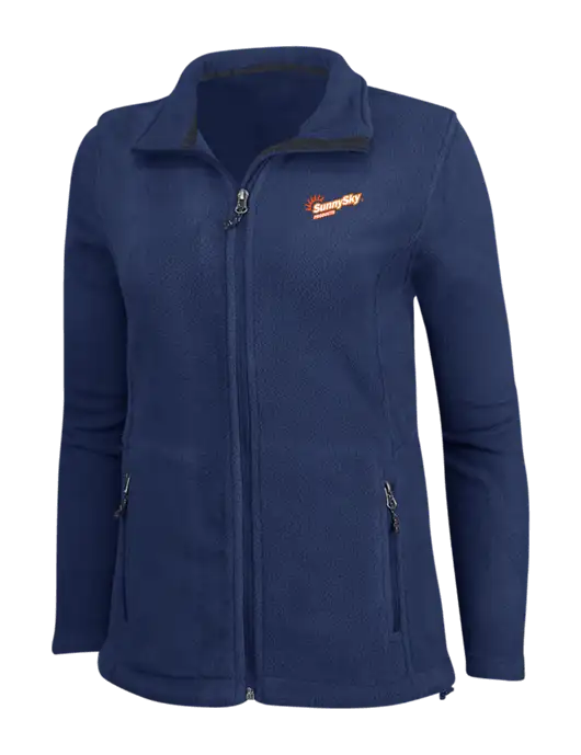 Womens Navy Fleece Jacket w/Sunny Sky Products Logo