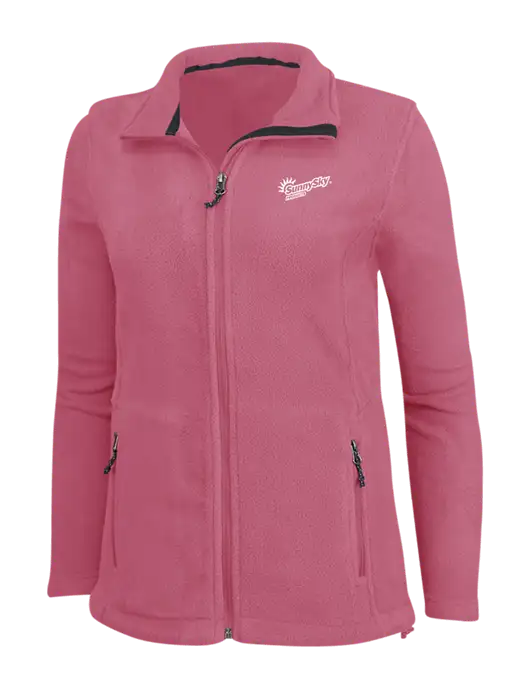 Womens Pink Fleece Jacket w/Sunny Sky Products Logo