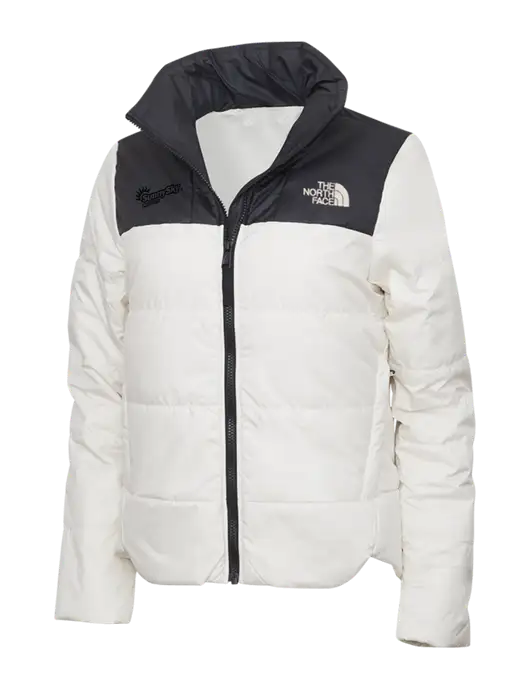 North Face Womens Vintage White Everyday Insulated Jacket w/Sunny Sky Products Logo