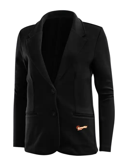 Black Womens Knit Blazer w/Sunny Sky Products Logo